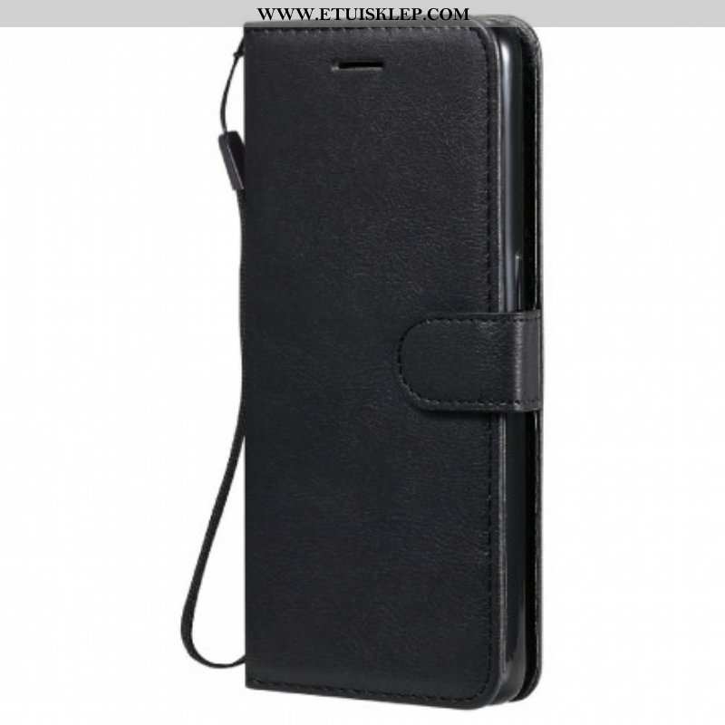 Etui Folio do Oppo Reno 6 5G z Łańcuch Solid Color Series Strappy